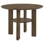 OTTOWA 47-INCH ROUND COUNTER HEIGHT DINING TABLE BROWN