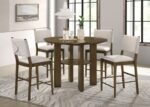 OTTOWA 47-INCH ROUND COUNTER HEIGHT DINING TABLE BROWN - Image 8