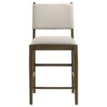 OTTOWA UPHOLSTERED COUNTER SIDE CHAIR BROWN (SET OF 2) - Image 4