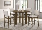 OTTOWA UPHOLSTERED COUNTER SIDE CHAIR BROWN (SET OF 2) - Image 15