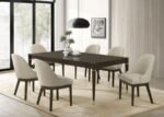 RESEDA 7-PIECE RECTANGULAR DINING SET ASH BROWN