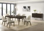 RESEDA 81-INCH EXTENSION LEAF DINING TABLE ASH BROWN - Image 13