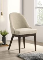 RESEDA UPHOLSTERED DINING SIDE CHAIR BEIGE (SET OF 2) - Image 2