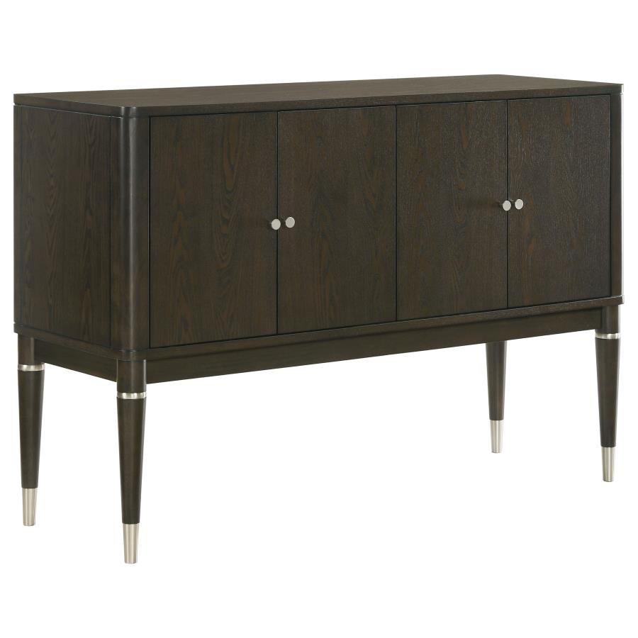 193675_02x900.jpg RESEDA 4-DOOR DINING SIDEBOARD SERVER WITH SHELVES ASH BROWN - Image 1