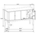 RESEDA 4-DOOR DINING SIDEBOARD SERVER WITH SHELVES ASH BROWN - Image 13