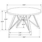 NEIL ROUND 50-INCH SMARTTOP DINING TABLE GUNMETAL - Image 6