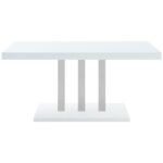 BROOKLYN 5-PIECE RECTANGULAR DINING SET WHITE HIGH GLOSS - Image 4