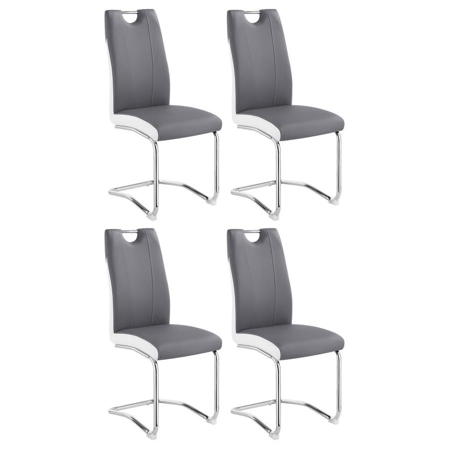193812_001x900.jpg BROOKLYN UPHOLSTERED DINING SIDE CHAIR GREY (SET OF 4) - Image 1