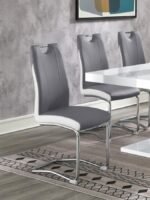 BROOKLYN UPHOLSTERED DINING SIDE CHAIR GREY (SET OF 4) - Image 2