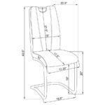 BROOKLYN UPHOLSTERED DINING SIDE CHAIR GREY (SET OF 4) - Image 14