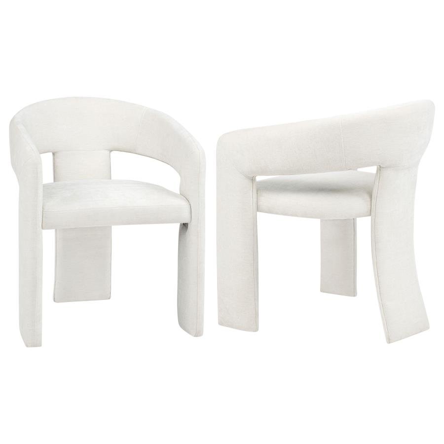 193813WHT_001x900.jpg Stylish Arm Chair With Comfortable Seating And Modern Finish - Image 1
