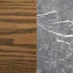 FRANKLIN 50-INCH ROUND DINING TABLE GREY AND DARK OAK - Image 8