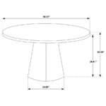 FRANKLIN 50-INCH ROUND DINING TABLE GREY AND DARK OAK - Image 9