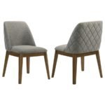 FRANKLIN UPHOLSTERED DINING SIDE CHAIR GREY (SET OF 2)
