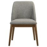 FRANKLIN UPHOLSTERED DINING SIDE CHAIR GREY (SET OF 2) - Image 4