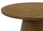 FRANKLIN 54-INCH ROUND WOOD PEDESTAL BASE DINING TABLE DARK BROWN - Image 4