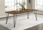 NEVE 80-INCH LIVE EDGE DINING TABLE GREY SHEESHAM - Image 2