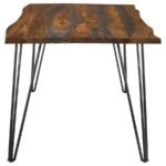 NEVE 80-INCH LIVE EDGE DINING TABLE GREY SHEESHAM - Image 4