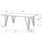 NEVE 80-INCH LIVE EDGE DINING TABLE GREY SHEESHAM - Image 7