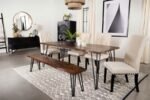 NEVE 80-INCH LIVE EDGE DINING TABLE GREY SHEESHAM - Image 8