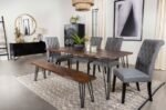 NEVE 80-INCH LIVE EDGE DINING TABLE GREY SHEESHAM - Image 9