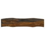 NEVE LIVE EDGE WOOD DINING BENCH HAIRPIN LEGS GREY SHEESHAM - Image 5