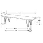 NEVE LIVE EDGE WOOD DINING BENCH HAIRPIN LEGS GREY SHEESHAM - Image 6