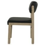 KEHOE UPHOLSTERED DINING SIDE CHAIR BLACK AND NATURAL OAK (SET OF 2) - Image 6