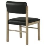KEHOE UPHOLSTERED DINING SIDE CHAIR BLACK AND NATURAL OAK (SET OF 2) - Image 8