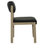 KEHOE UPHOLSTERED DINING SIDE CHAIR BLACK AND NATURAL OAK (SET OF 2) - Image 9