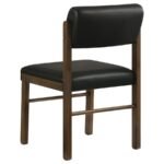 KEHOE UPHOLSTERED DINING SIDE CHAIR BLACK AND WALNUT (SET OF 2) - Image 6