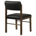 KEHOE UPHOLSTERED DINING SIDE CHAIR BLACK AND WALNUT (SET OF 2) - Image 7