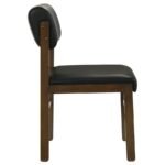 KEHOE UPHOLSTERED DINING SIDE CHAIR BLACK AND WALNUT (SET OF 2) - Image 8