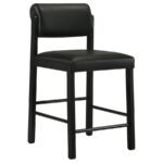 KEHOE UPHOLSTERED COUNTER HEIGHT CHAIR BLACK (SET OF 2)