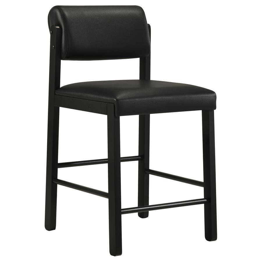 193929BLK_SP1x900.jpg KEHOE UPHOLSTERED COUNTER HEIGHT CHAIR BLACK (SET OF 2) - Image 1