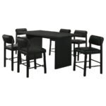 KEHOE UPHOLSTERED COUNTER HEIGHT CHAIR BLACK (SET OF 2) - Image 7