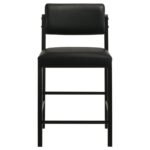 KEHOE UPHOLSTERED COUNTER HEIGHT CHAIR BLACK (SET OF 2) - Image 2