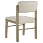 KEHOE UPHOLSTERED DINING SIDE CHAIR CREAM AND NATURAL OAK (SET OF 2) - Image 7