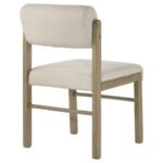 KEHOE UPHOLSTERED DINING SIDE CHAIR CREAM AND NATURAL OAK (SET OF 2) - Image 8