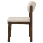 KEHOE UPHOLSTERED DINING SIDE CHAIR CREAM AND WALNUT (SET OF 2) - Image 6