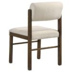 KEHOE UPHOLSTERED DINING SIDE CHAIR CREAM AND WALNUT (SET OF 2) - Image 7