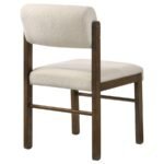 KEHOE UPHOLSTERED DINING SIDE CHAIR CREAM AND WALNUT (SET OF 2) - Image 8