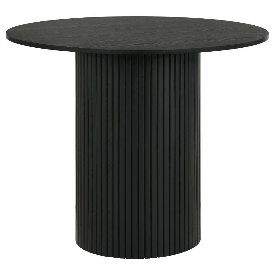 193938BLK_02x900.jpg HAMLYN 43-INCH ROUND WOOD COUNTER HEIGHT DINING TABLE BLACK - Image 1