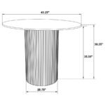 HAMLYN 43-INCH ROUND WOOD COUNTER HEIGHT DINING TABLE BLACK - Image 5