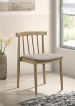 CULLEN DINING SIDE CHAIR UPHOLSTERED SEAT NATURAL OAK (SET OF 2) - Image 2