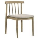 CULLEN DINING SIDE CHAIR UPHOLSTERED SEAT NATURAL OAK (SET OF 2) - Image 3