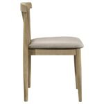 CULLEN DINING SIDE CHAIR UPHOLSTERED SEAT NATURAL OAK (SET OF 2) - Image 9