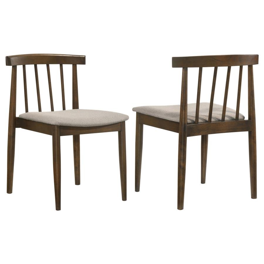 193942WAL_001x900.jpg CULLEN DINING SIDE CHAIR UPHOLSTERED SEAT DARK WALNUT (SET OF 2) - Image 1