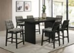 DECKER 70-INCH RECTANGULAR WOOD COUNTER HEIGHT DINING TABLE BLACK - Image 9