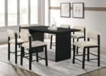 DECKER 70-INCH RECTANGULAR WOOD COUNTER HEIGHT DINING TABLE BLACK - Image 10